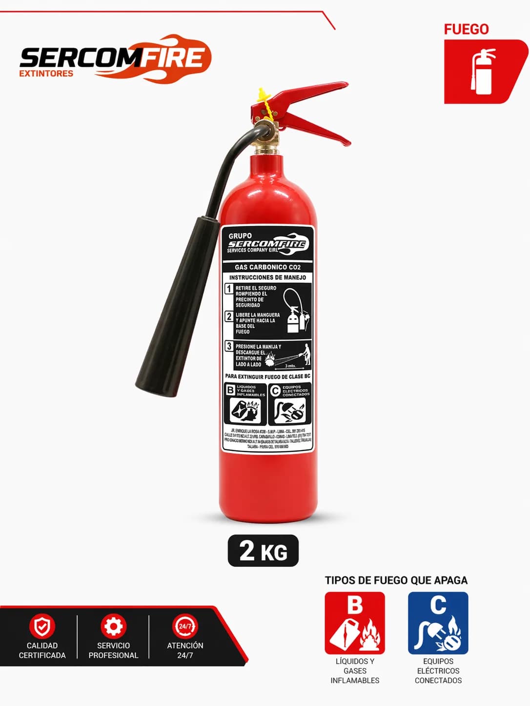 EXTINTOR CO2 2 KG SALVATORE