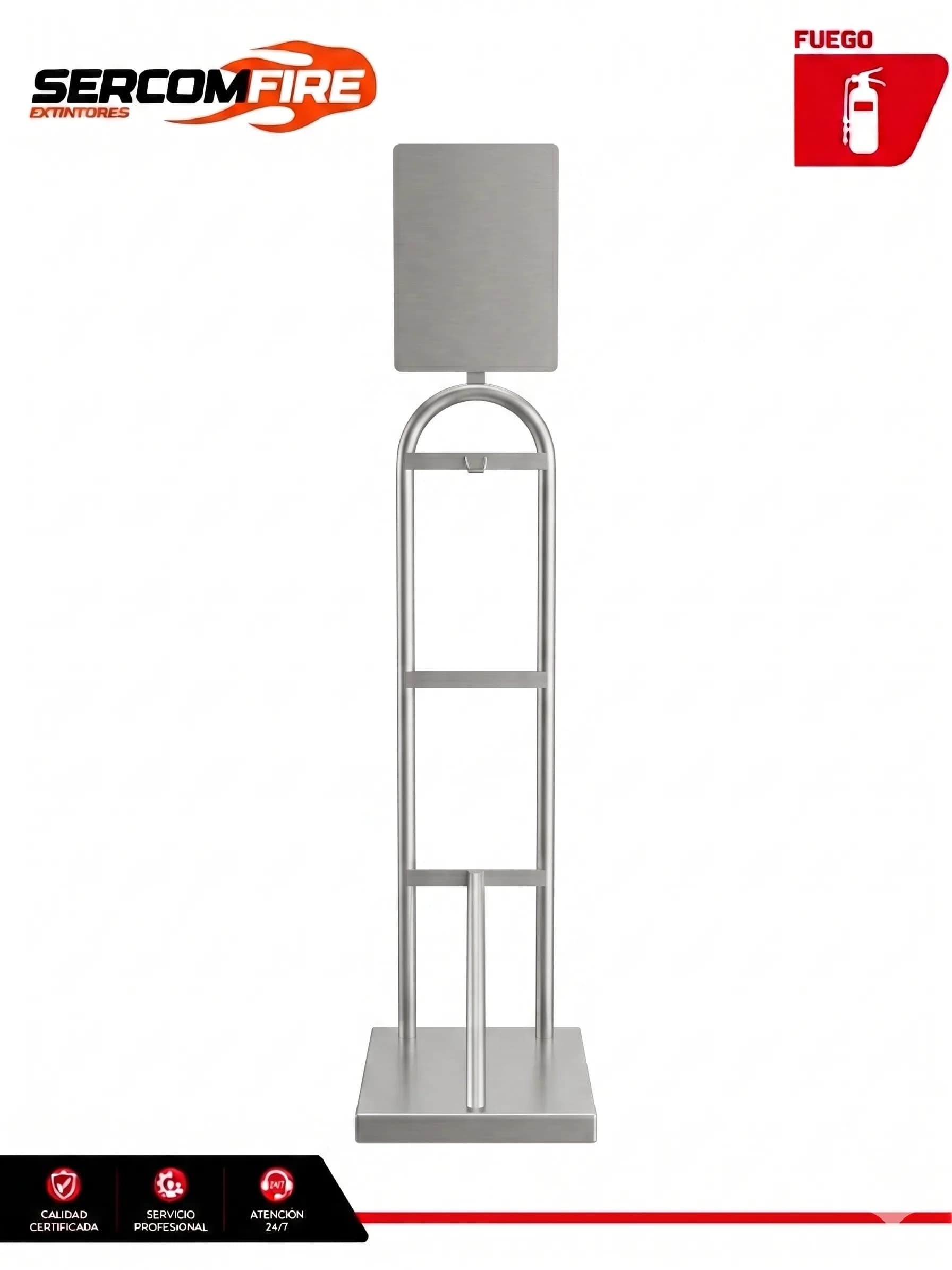 PEDESTAL EN ACERO INOXIDABLE TUBULAR