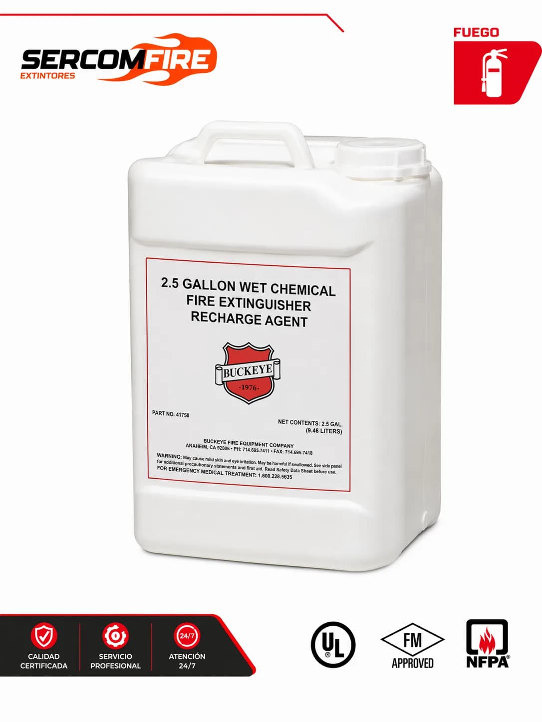 ACETATO DE POTASIO MARCA BUCKEYE 2.5 GLS