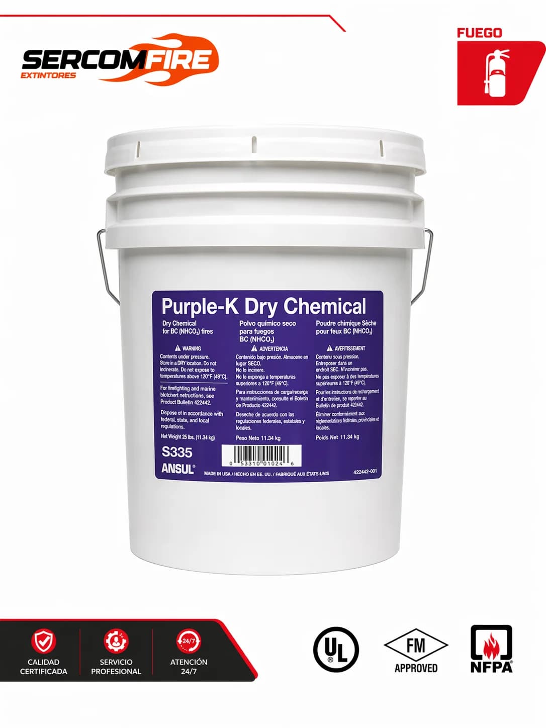 POLVO QUIMICO SECO PURPURA K BC ANSUL