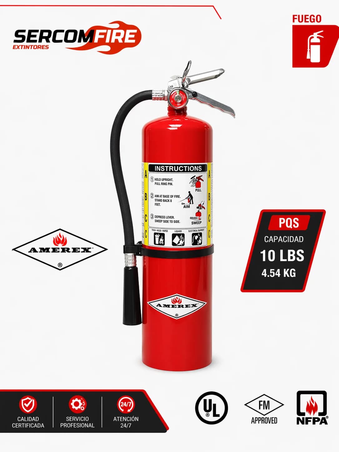 EXTINTOR PQS 10 LIBRAS AMEREX