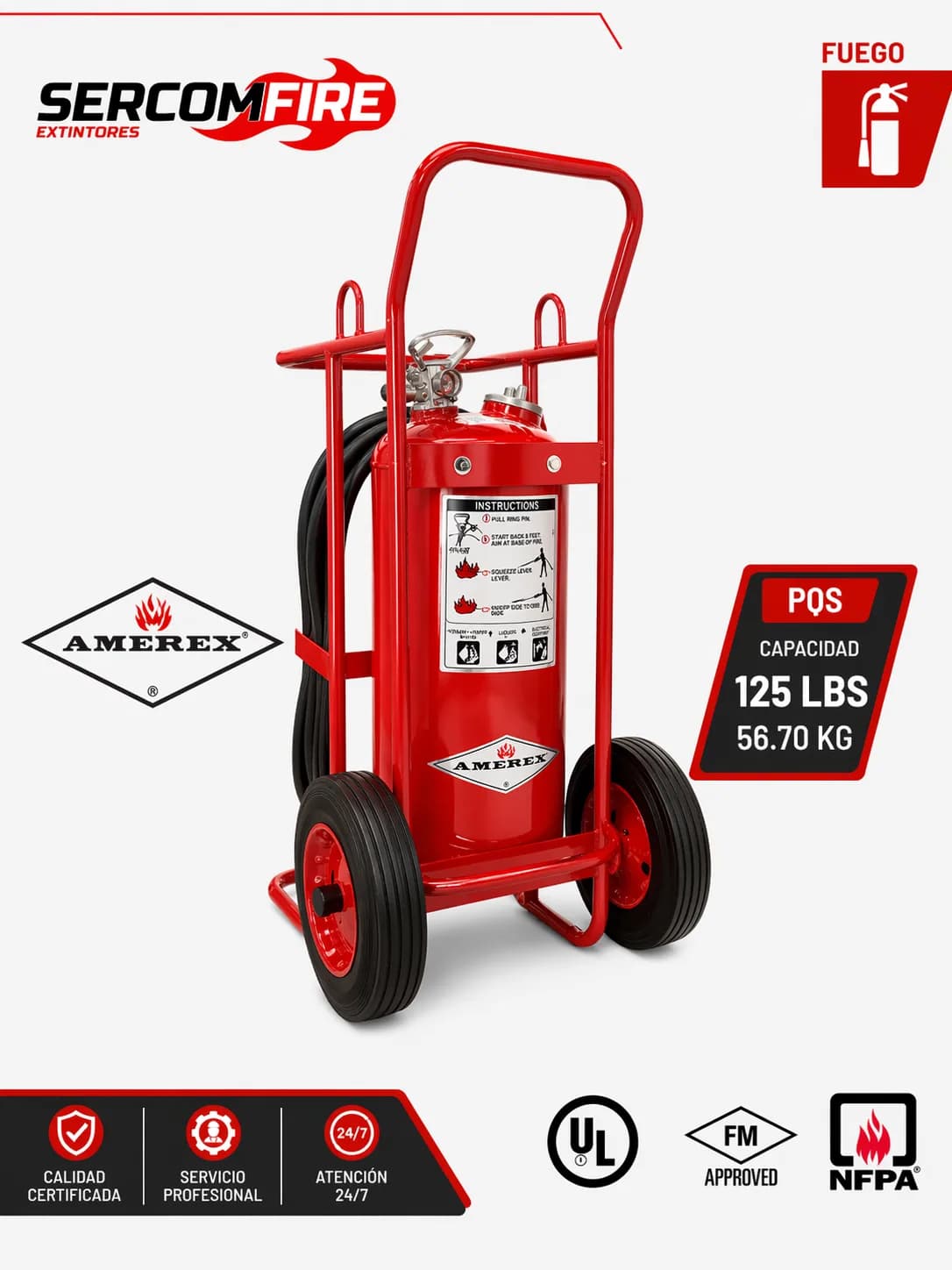 EXTINTOR PQS 125 LIBRAS AMEREX