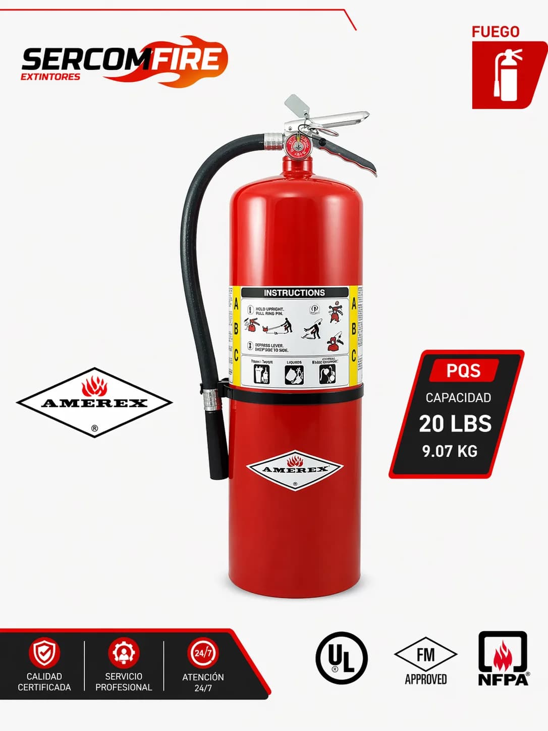 EXTINTOR PQS 20 LIBRAS AMEREX