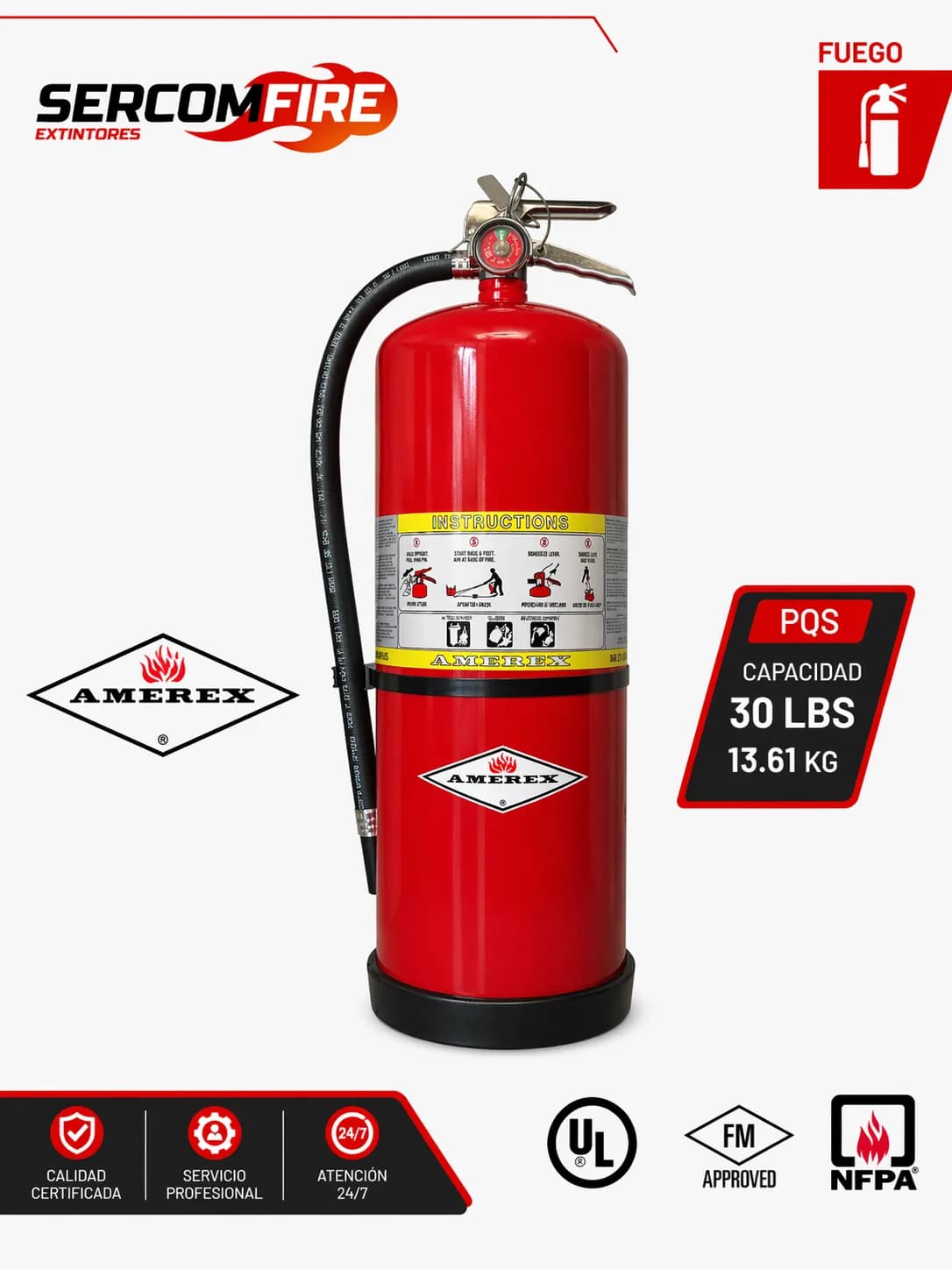 EXTINTOR PQS 30 LIBRAS AMEREX