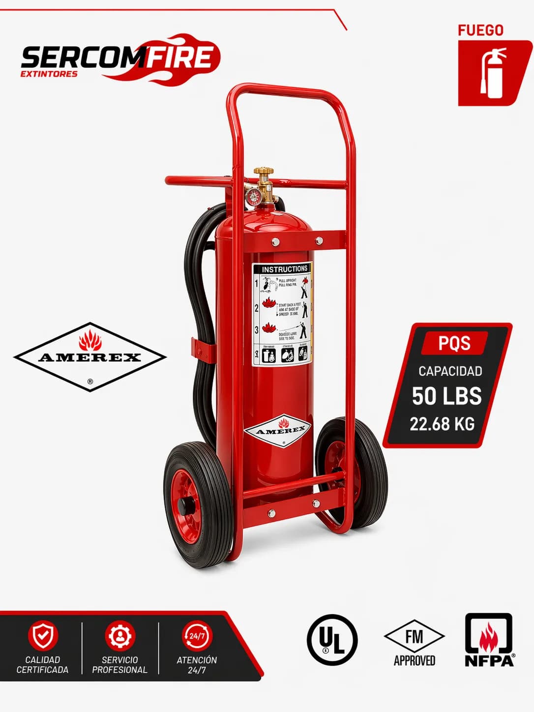 EXTINTOR PQS 50 LIBRAS AMEREX